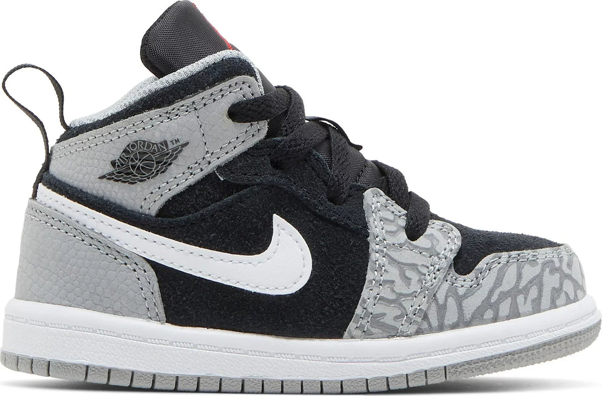 Air Jordan Toddlers Retro 1 Mid Se 'Elephant Print' Td Sneakers