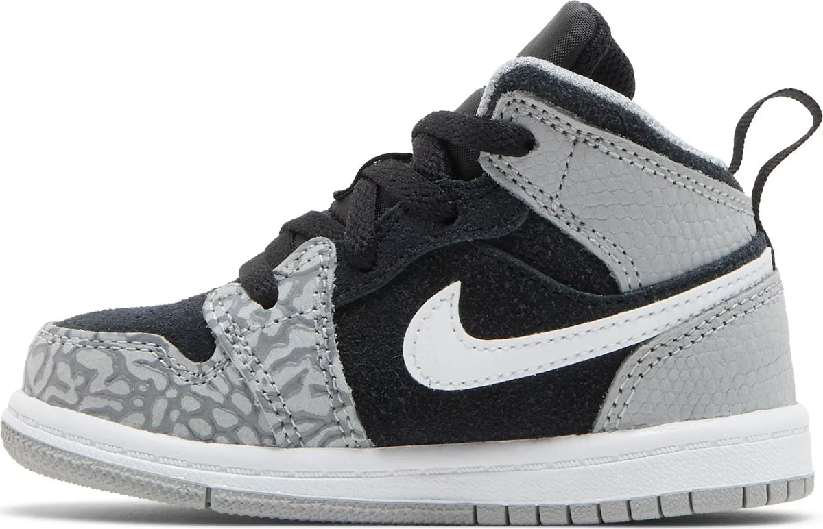 Air Jordan Toddlers Retro 1 Mid Se 'Elephant Print' Td Sneakers