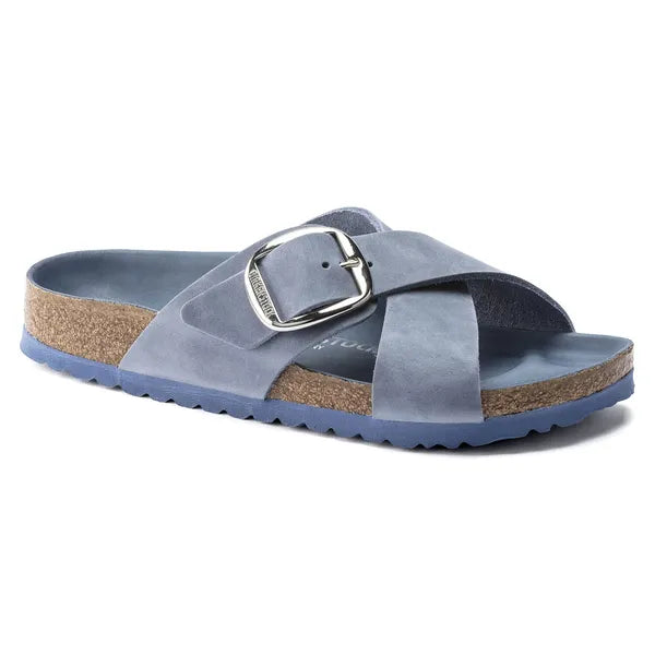 Birkenstock Arizona Big Buckle Oiled Leather Dusty Blue