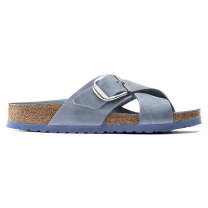 Birkenstock Arizona Big Buckle Oiled Leather Dusty Blue