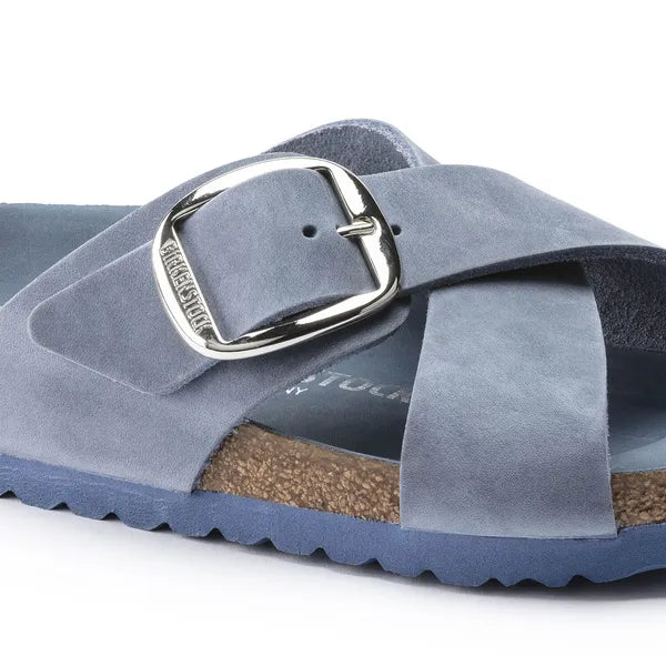 Birkenstock Arizona Big Buckle Oiled Leather Dusty Blue