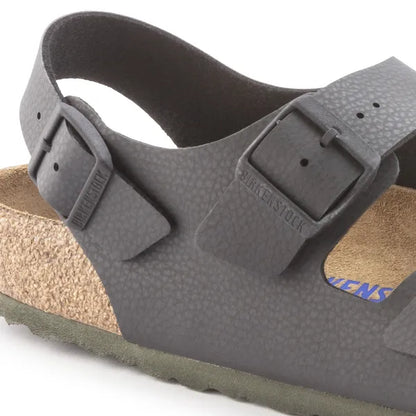 Birkenstock Milano Soft Footbed Birko-Flor Desert Soil Black Sandals