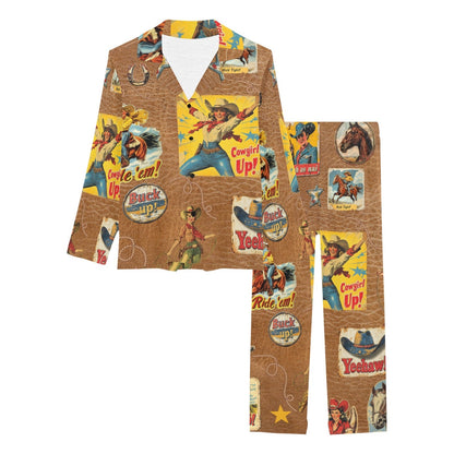 Baha Ranch Vintage Cowgirl Collage Pajama Set