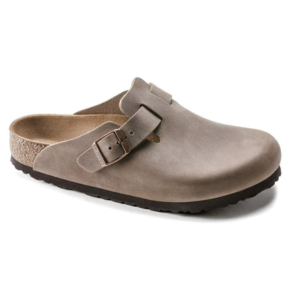 Birkenstock Unisex Boston Oiled Leather Tobacco Brown