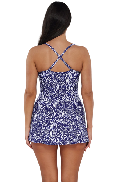Sunsets Escape Sienna Swim Dress - Marina - FINAL SALE