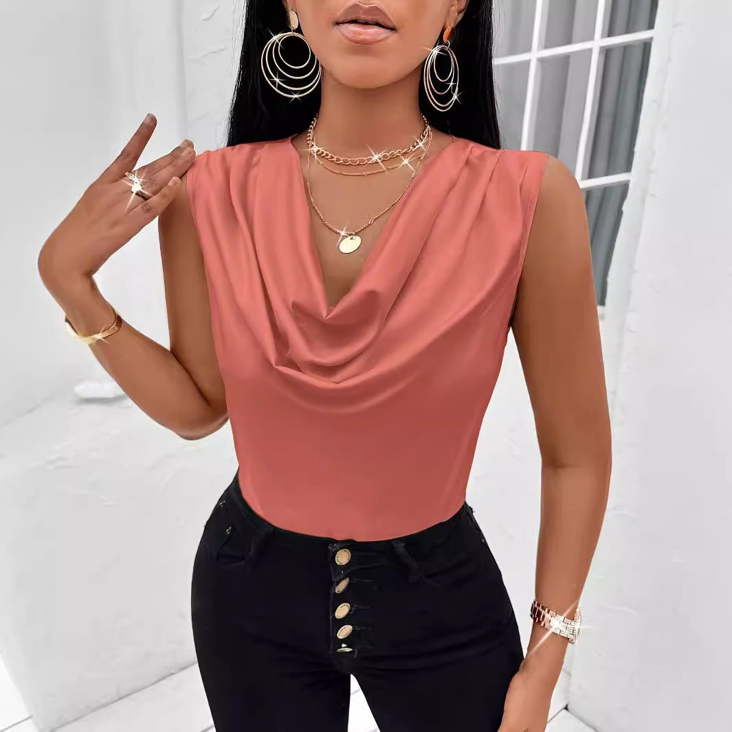 Slim fit sleeveless t-shirt for women