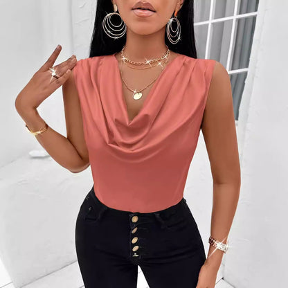 Slim fit sleeveless t-shirt for women