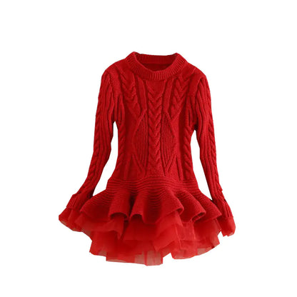 Girls' Sweater Dress Long Sleeve
