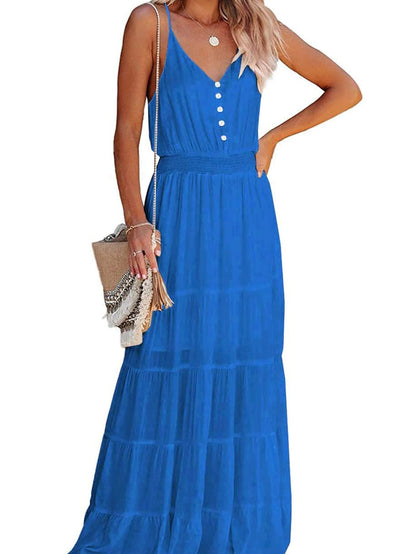 Women's 2026 Summer Maxi Dress High Waist Beach Vacation Long Sundresses