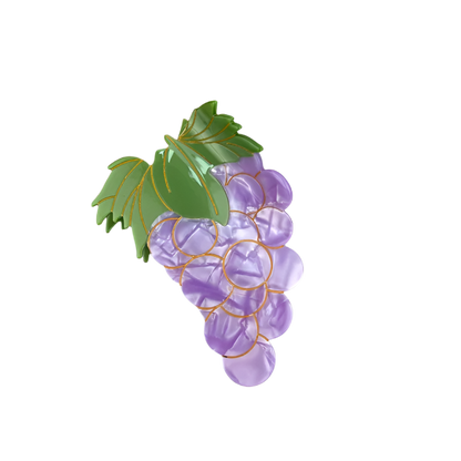 SSR Acetate Grape Cluster Hair Claw Clip - Purple