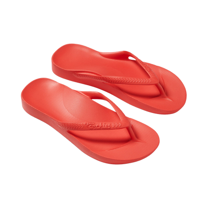 Archies Arch Support Flip Flops - Coral