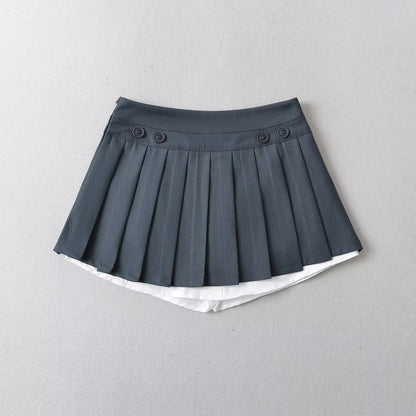 Fake two pleated dresses for women