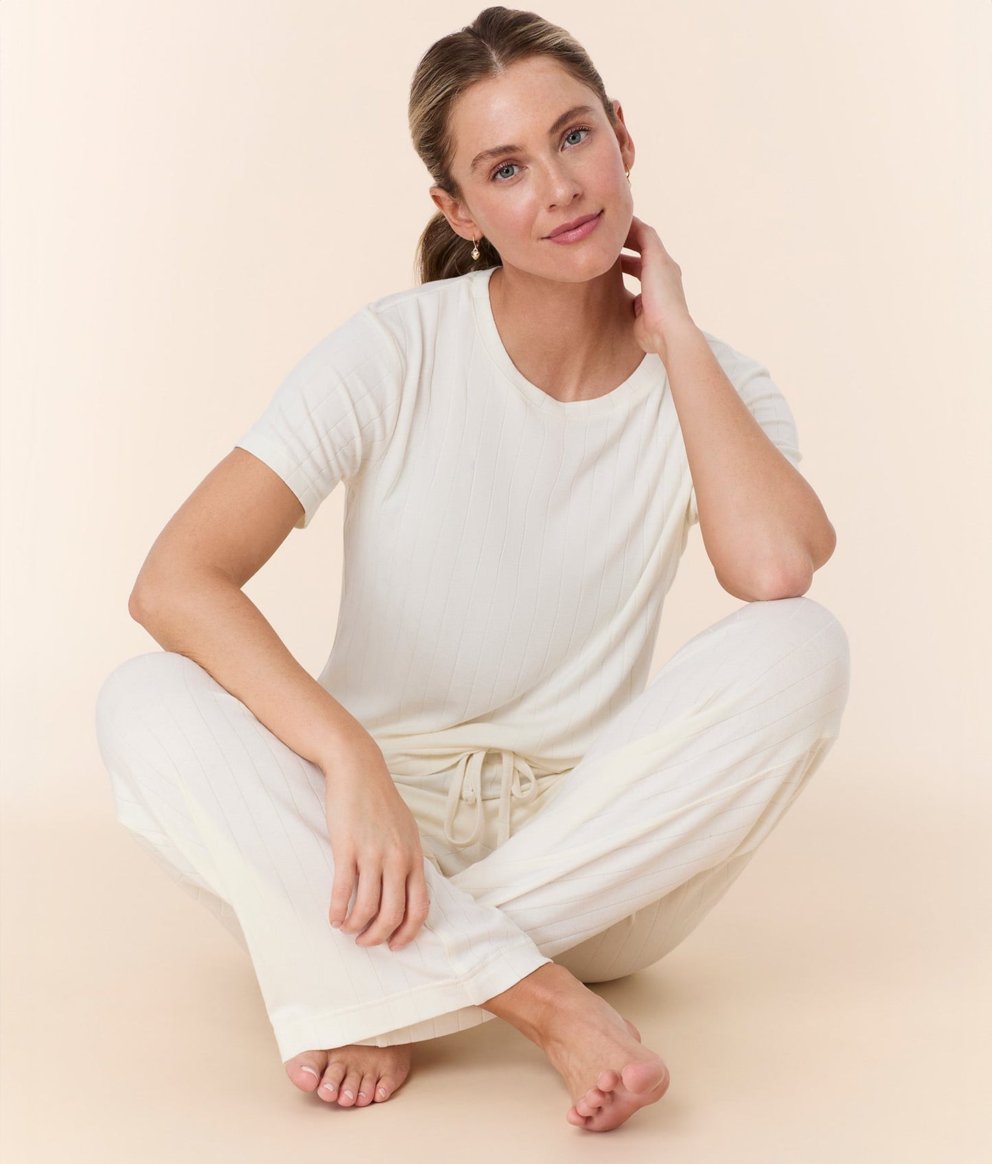 The Wide Leg Pant - Wide Rib - Snow