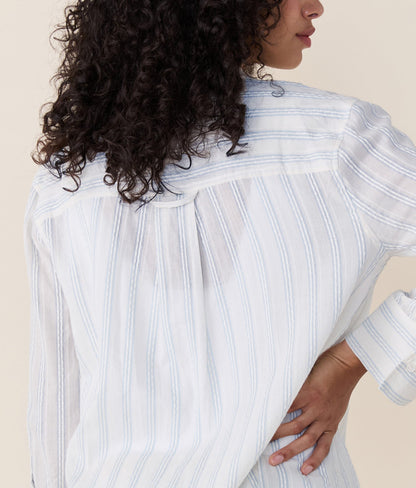 The Harbor Button Up - Ribbon Stripe - Feather