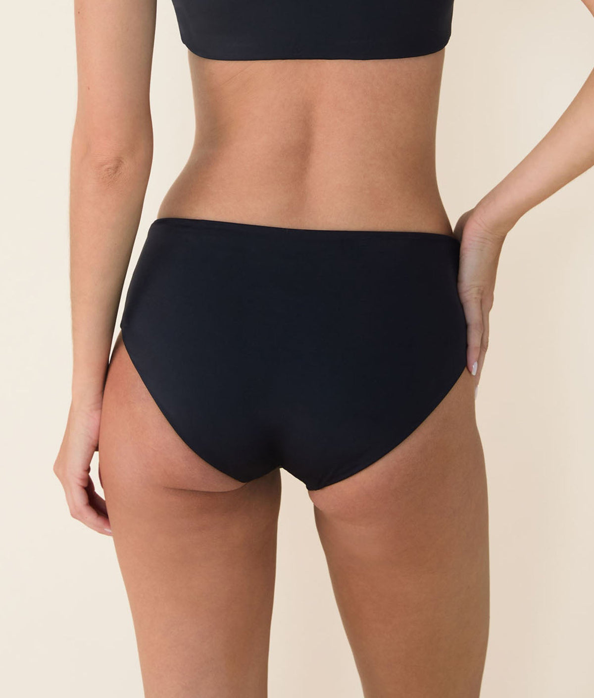 The Hipster Bikini Bottom - Eco Nylon - Black
