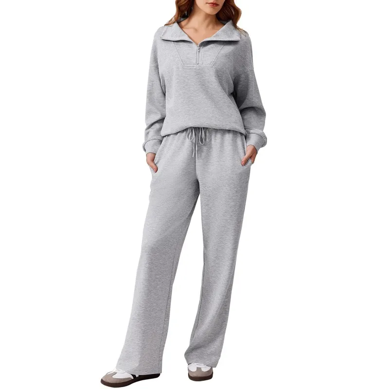 Oversized Sweatshirt Wide Leg Pants Two Piece Set