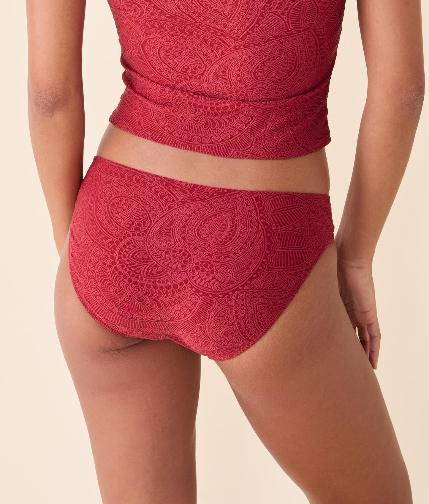 The Classic Bikini Bottom - Paisley - Paprika