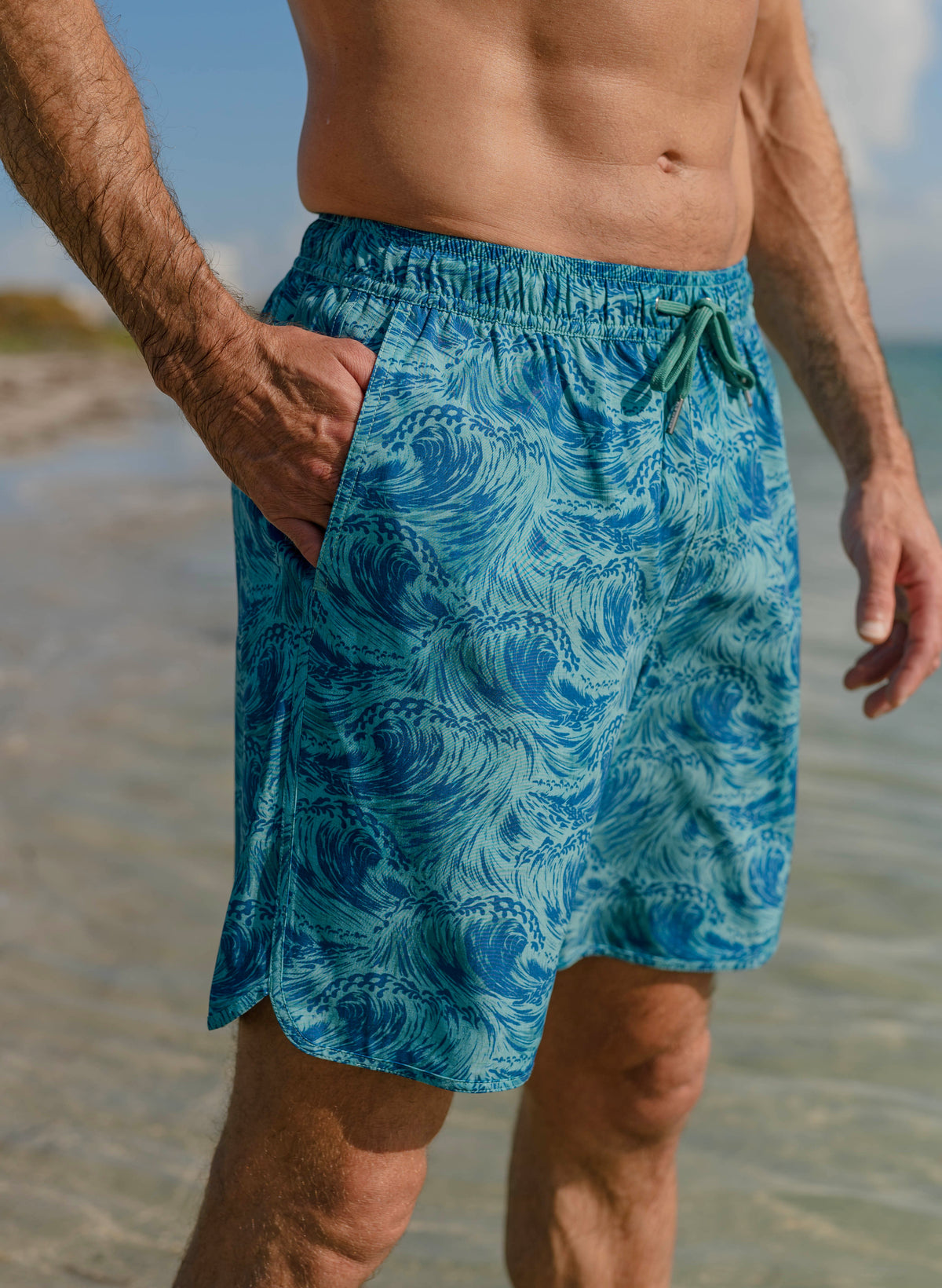 Fair Harbor The Anchor Men's Trunks Boardshort - Rushing Waves