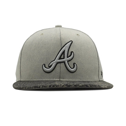 47 Brand Men's Atlanta Braves Snakeskin Strapback Cap
