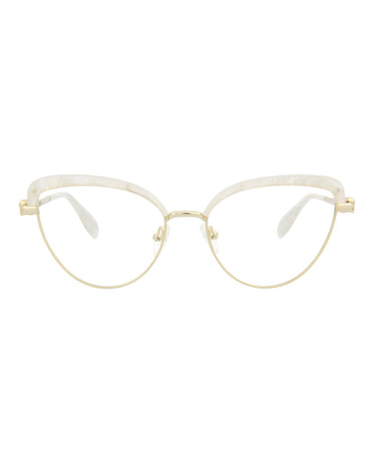 Alexander McQueen Cat Eye-Frame Metal Optical Frames