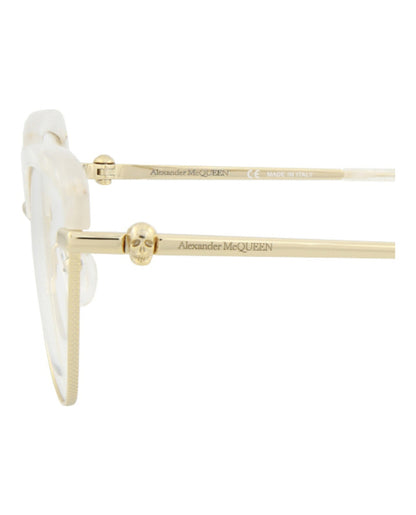 Alexander McQueen Cat Eye-Frame Metal Optical Frames