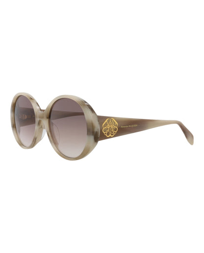 Alexander McQueen Round-Frame Acetate Sunglasses