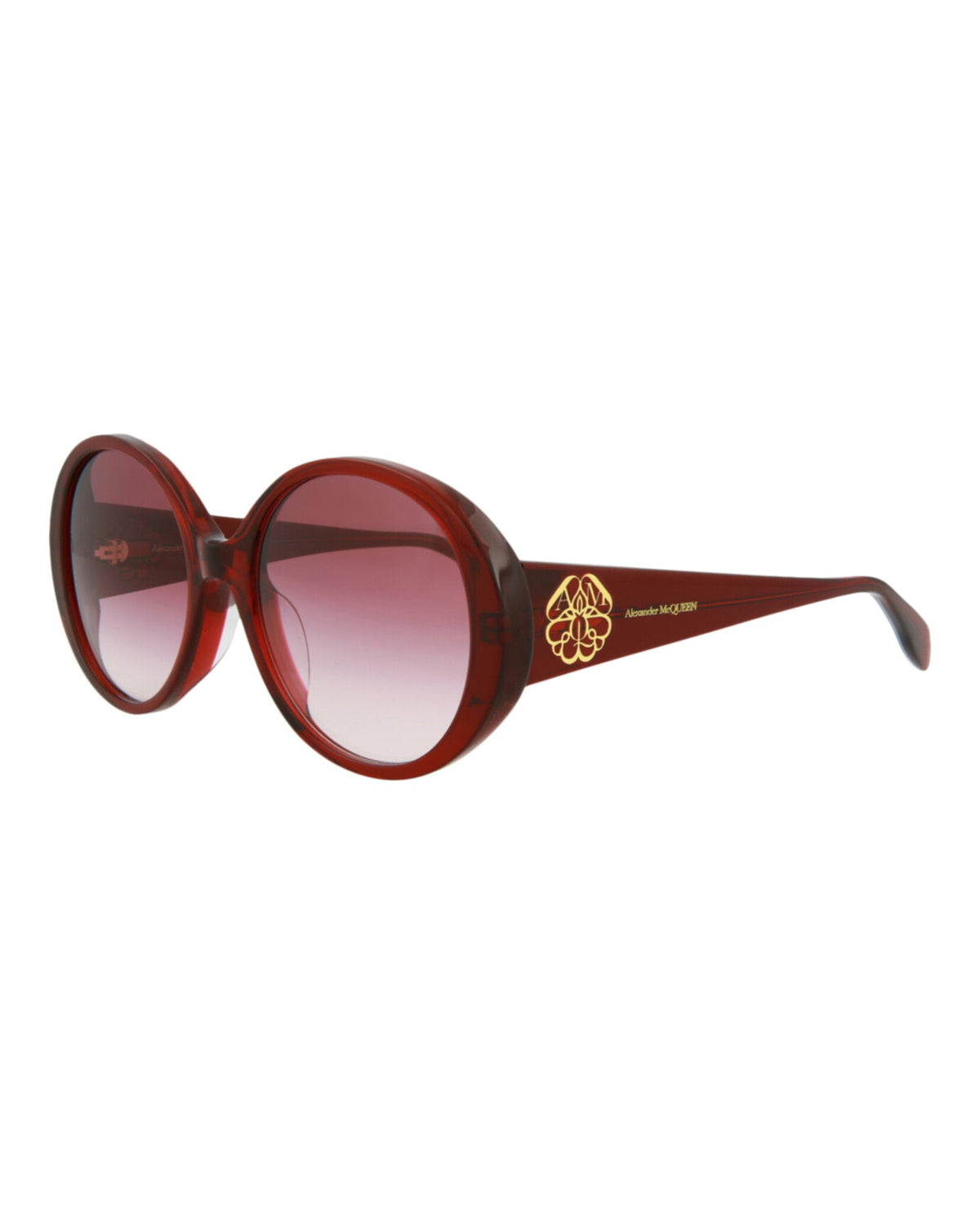Alexander McQueen Women's Round-Frame Acetate Sunglasses