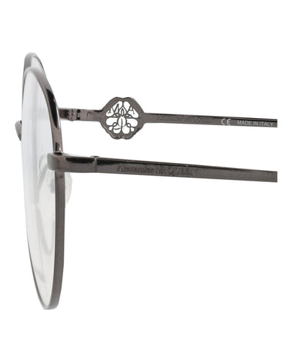 Alexander McQueen Round-Frame Metal Optical Frames