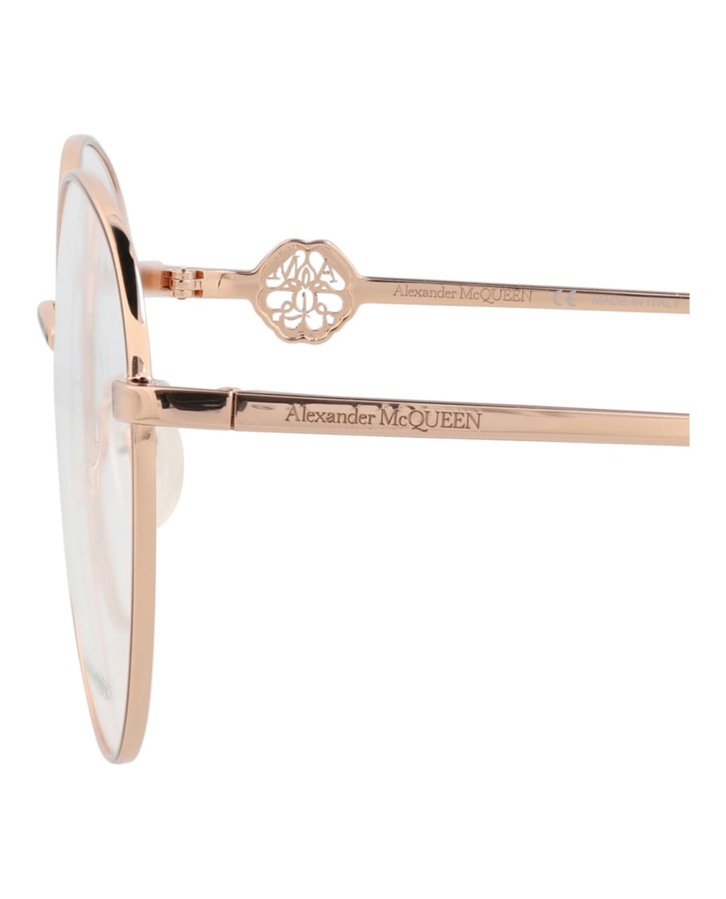 Alexander McQueen Round-Frame Metal Optical Frames