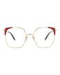 Alexander McQueen Square-Frame Metal Optical Frames