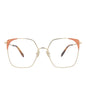 Alexander McQueen Square-Frame Metal Optical Frames