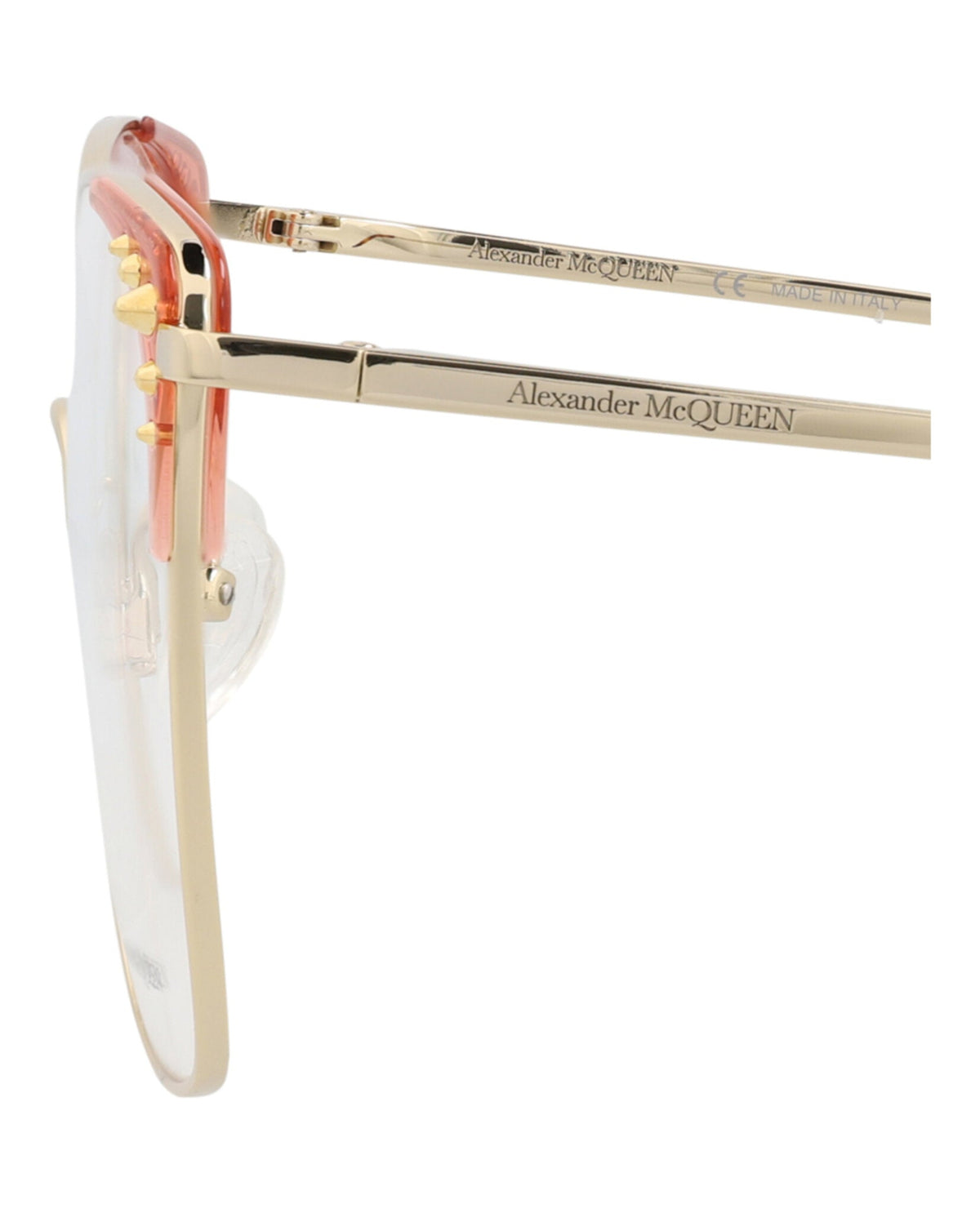 Alexander McQueen Square-Frame Metal Optical Frames