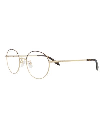 Alexander McQueen Round-Frame Metal Optical Frames