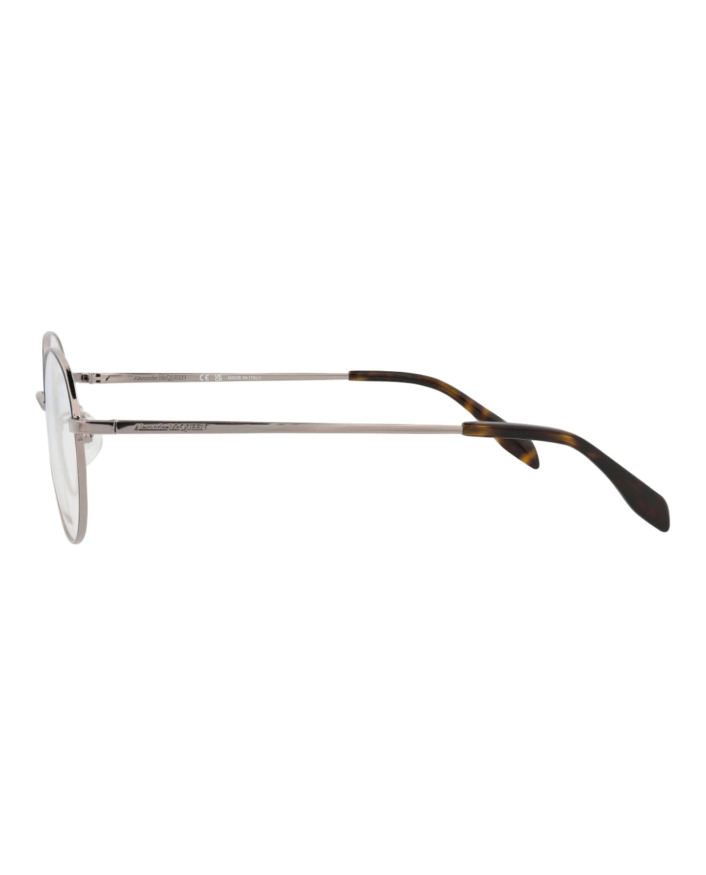 Alexander McQueen Round-Frame Metal Optical Frames