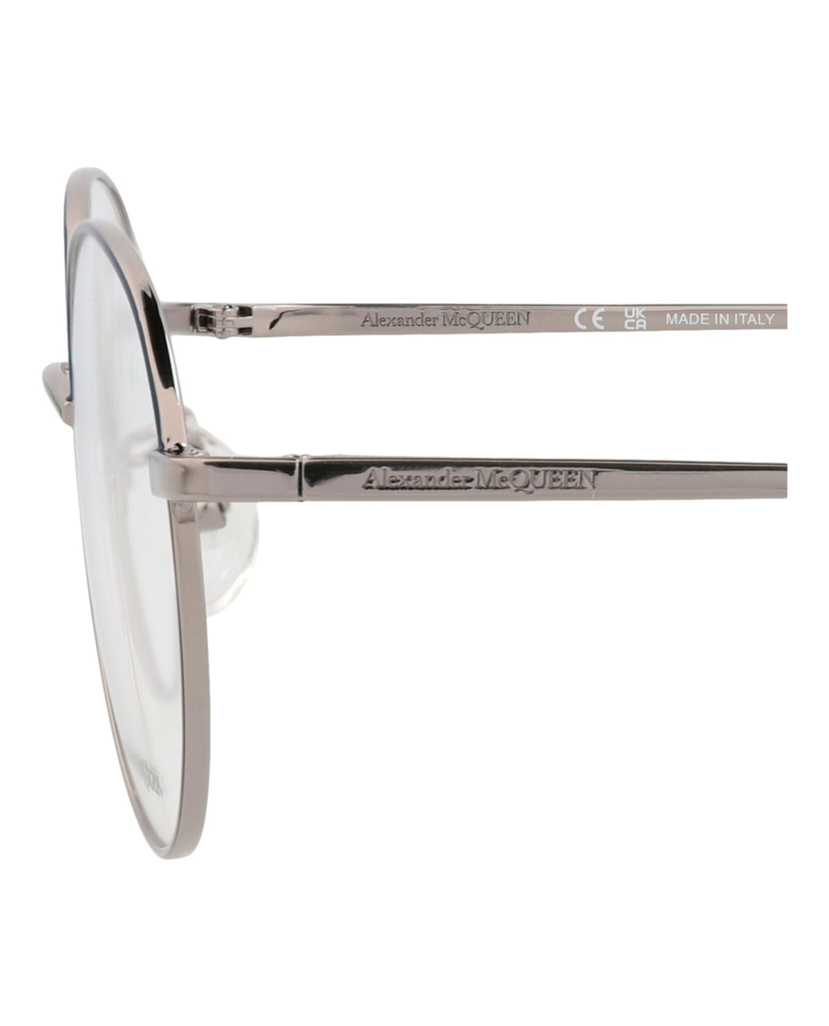Alexander McQueen Round-Frame Metal Optical Frames