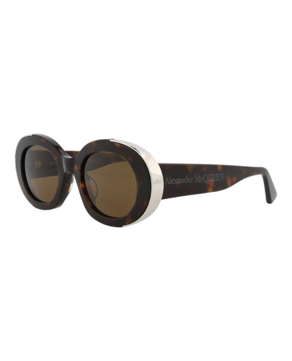 Alexander McQueen Round-Frame Recycled Acetate Sunglasses