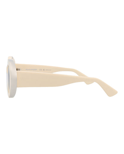 Alexander McQueen Round-Frame Recycled Acetate Sunglasses