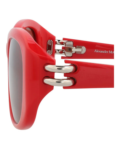 Alexander McQueen Round-Frame Recycled Acetate Sunglasses