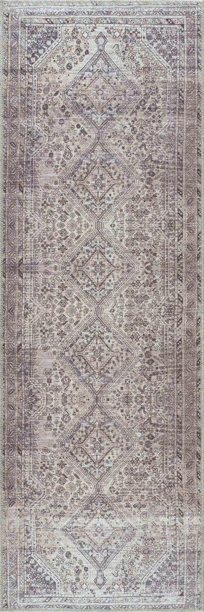 Barny Tan Washable Area Rug