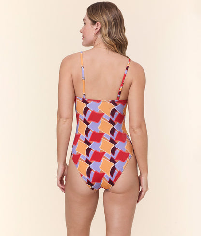 The Amalfi One Piece - Eco Nylon - Mod Geo - Classic