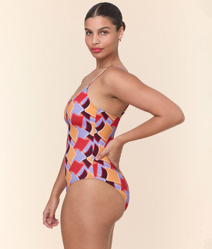 The Amalfi One Piece - Eco Nylon - Mod Geo - Classic