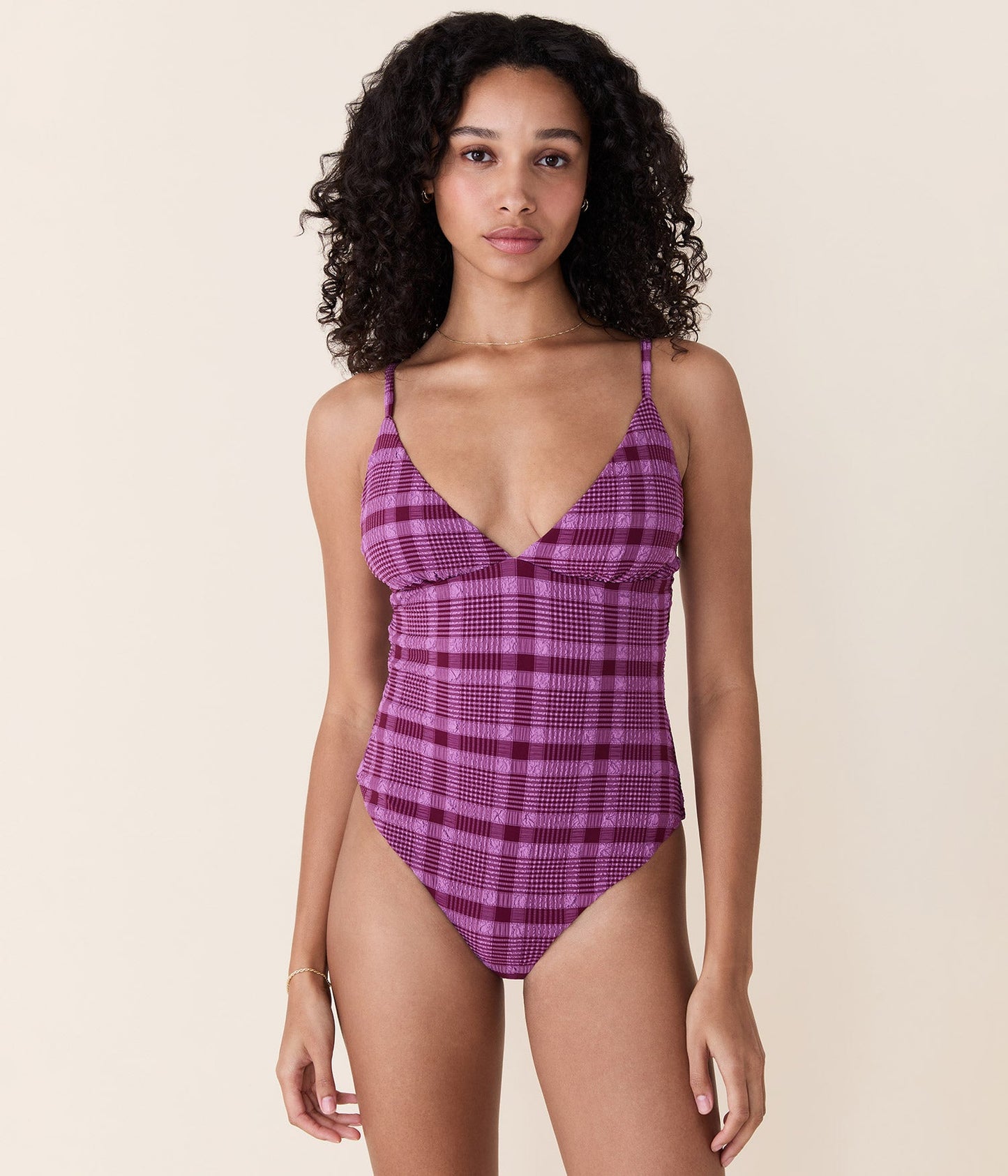 The Lanikai One Piece - Plaid - Crocus Plaid - Classic