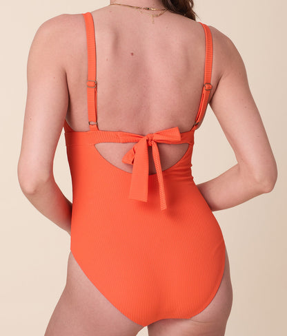 The Honolulu One Piece - Eco Ribbed - Vermillion - Classic