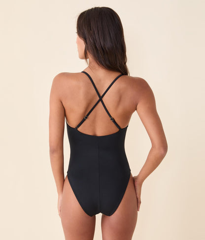 The Palermo One Piece - Eco Nylon - Black - Long Torso