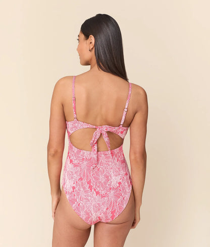 The Mersea One Piece - Garden Jacquard - Peachy - Classic