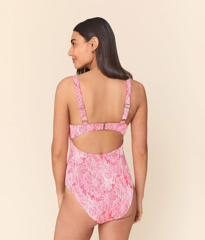 The Dorset One Piece - Garden Jacquard - Peachy - Classic