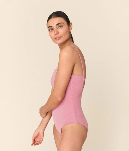 The Jetties One Piece - Micro Gingham - Strawberry - Long Torso
