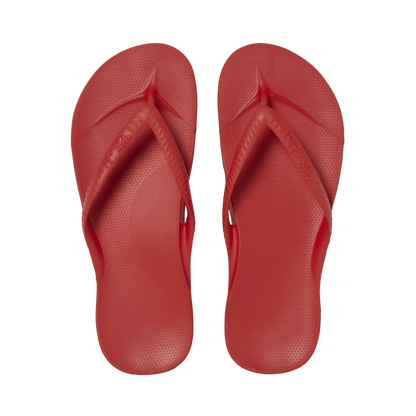 Archies Arch Support Flip Flops - Chili Red