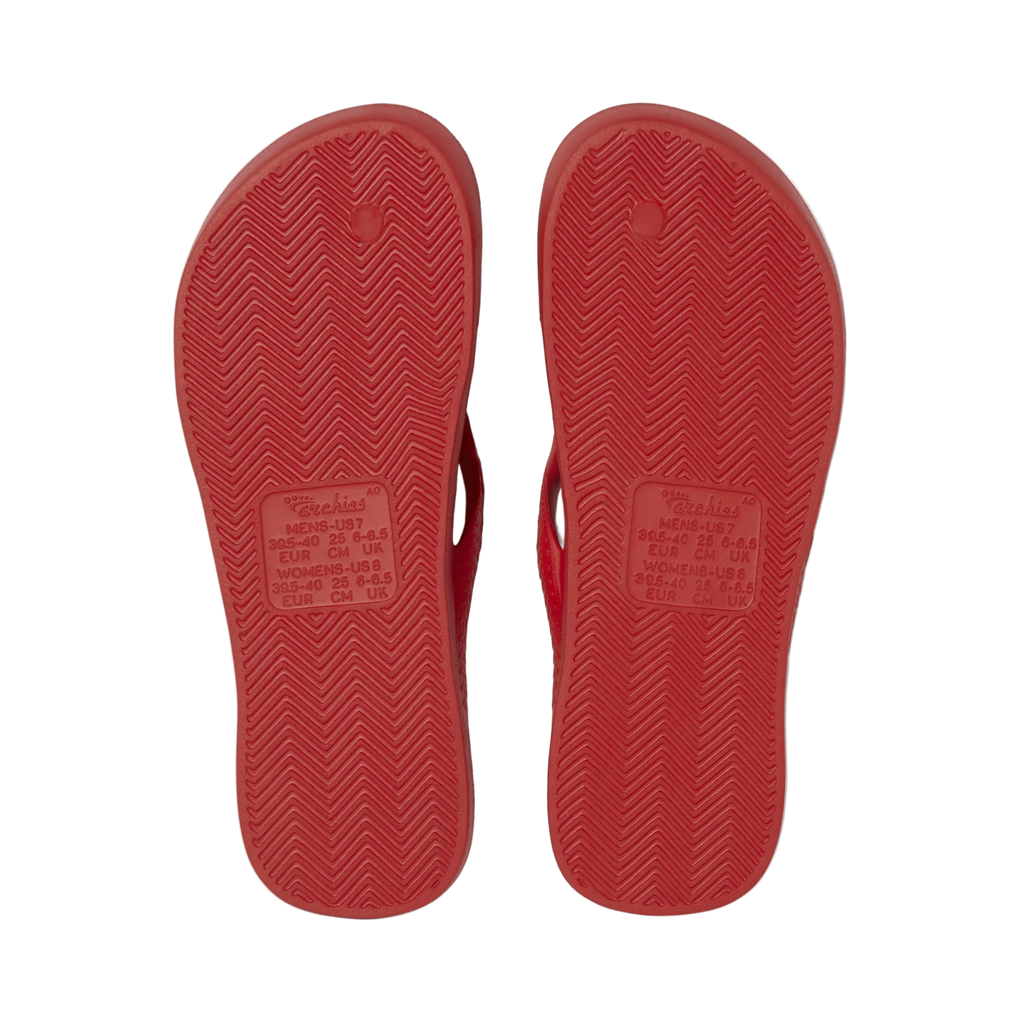 Archies Arch Support Flip Flops - Chili Red