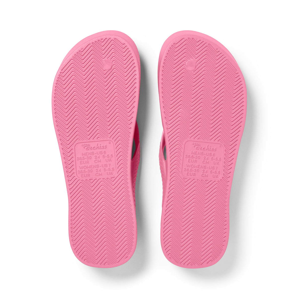 Archies Arch Support Flip Flops - Hot Pink